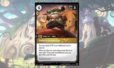 رونمایی و بررسی کارت Safety Inspector Riftbound در مجموعه جدید Unleashed