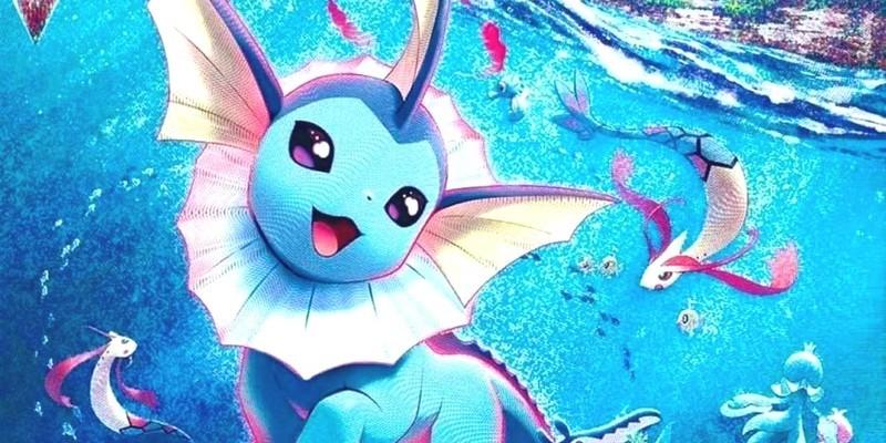 کارت Vaporeon VMax در بازی کارتی Pokémon - بازگشت پوکمون ها Winds and Waves