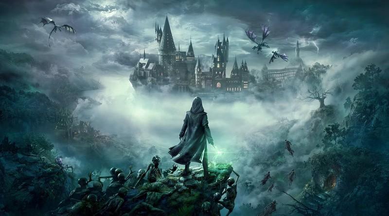 شخصیت Hogwarts Legacy در حال تماشای قلعه - Hogwarts Legacy دانلود رایگان