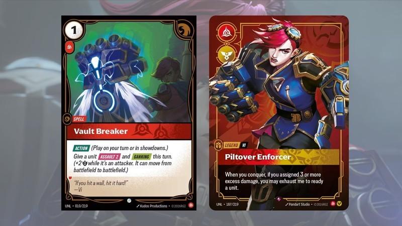 معرفی کارت Vault Breaker Riftbound - Vi Vault Breaker Legend Side By Side Riftbound Unleashed-1