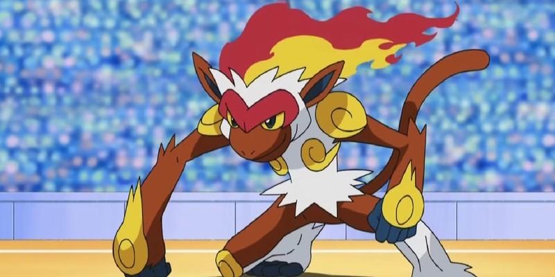 Infernape، یکی از برترین Pokemon های Ash، آماده برای مبارزه.