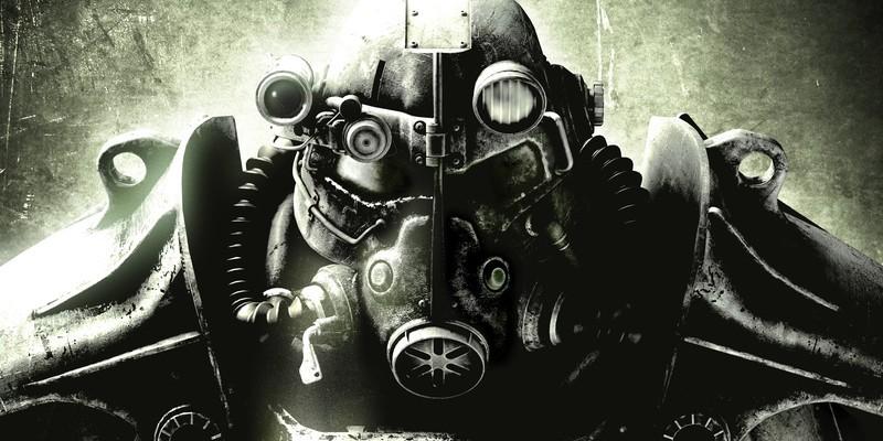 طرح روی جلد Fallout 3 که یک زره Power Armor را با تم تک رنگ سبز نشان می دهد. Fallout 3 ریمستر تایید شد.