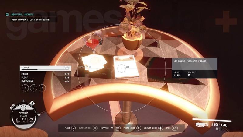 مکان Beautiful Secrets Starfield - تصویر دیتا اسلیت گمشده روی میز در Whetstone