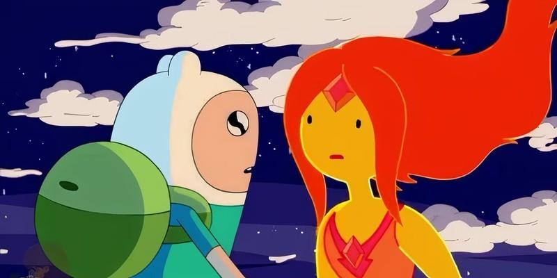 فین و پرنسس شعله رو در روی هم در انیمیشن Adventure Time بهترین کارتون نتورک.