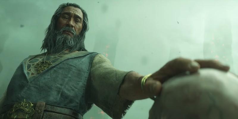 یکی از شخصیت های بازی رایگان Diablo 4 Lord of Hatred که دستش رو دراز کرده تا روی سر شخصیت دیگه ای بذاره