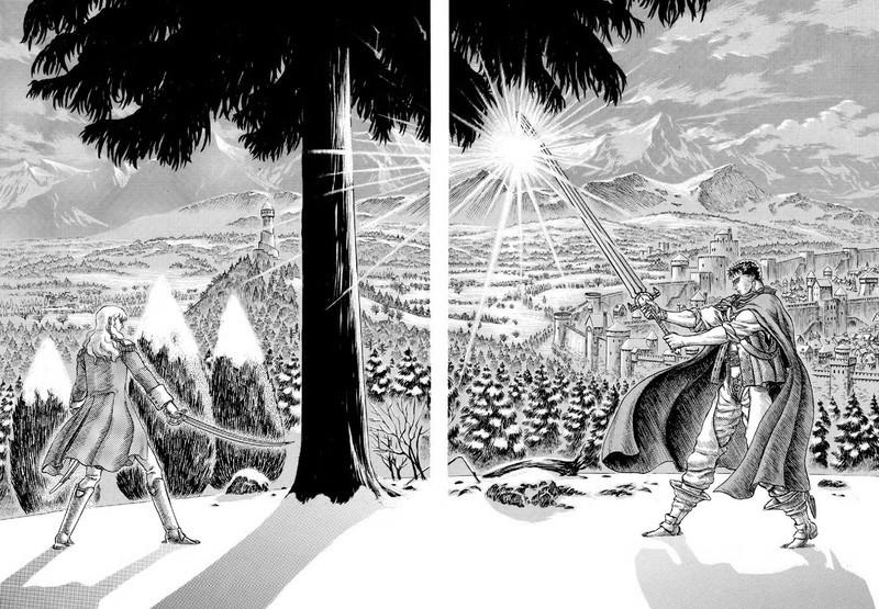 پنل مانگای گاتس و گریفیث آماده مبارزه، از معروف ترین پنل های مانگا