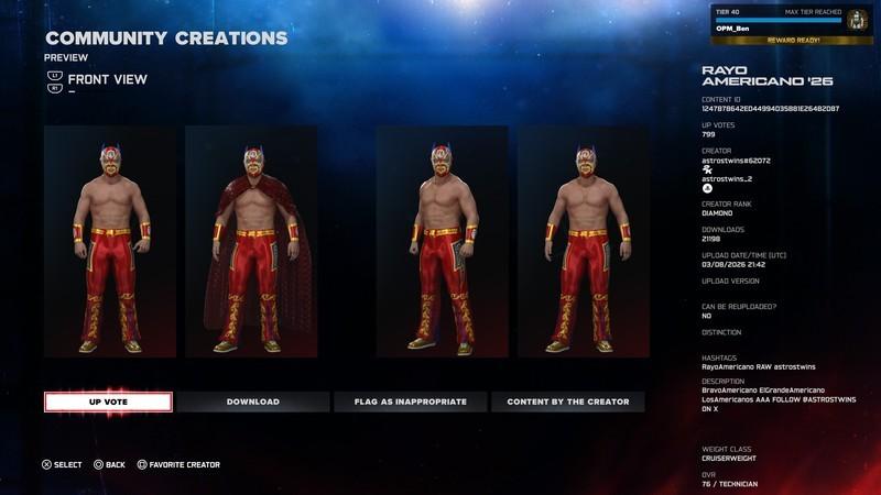 بهترین CAW برای WWE 2K26: رایو آمریکانو (پیت دان)