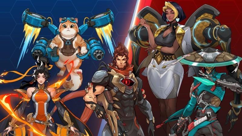 The five new characters in Overwatch lined up.