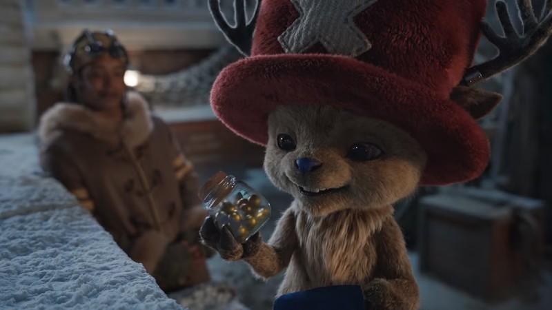 Chopper holding the rumble balls in One Piece live-action