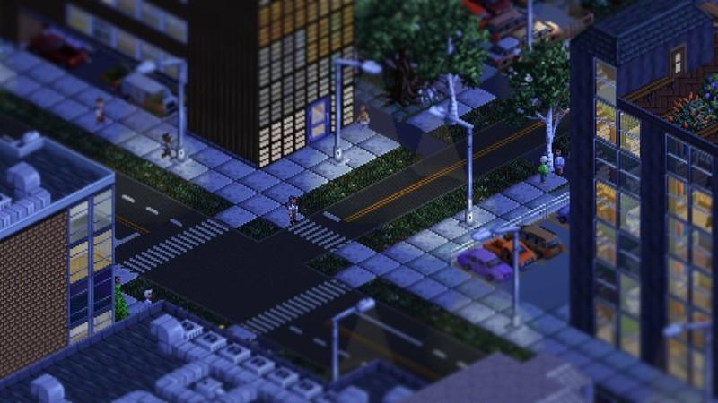 بازی Metropolis 1998 و چالش های توسعه بازی انفرادی، کاراکتری که پشت چراغ منتظر است.