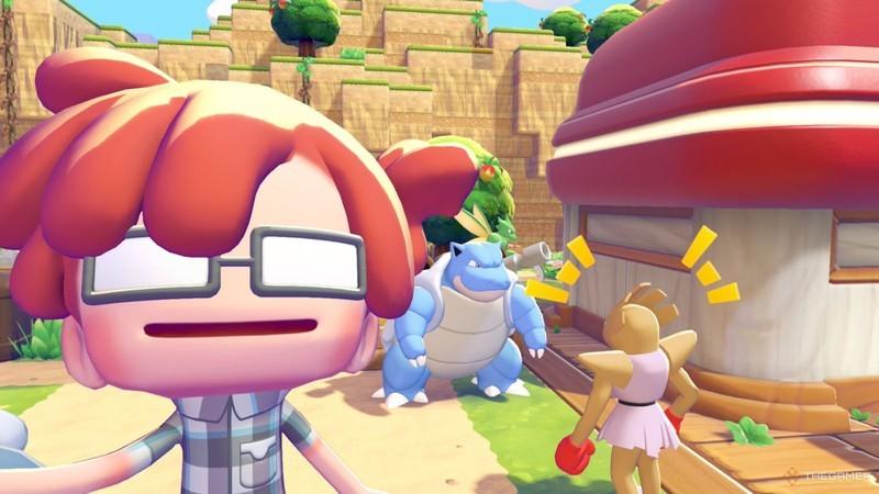 مربی به همراه بلاستویز و هیتمون چان در Pokemon Pokopia اولین رویداد