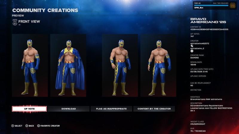 بهترین CAW برای WWE 2K26: براوو آمریکانو (شخصیت جایگزین تایلر بیت)