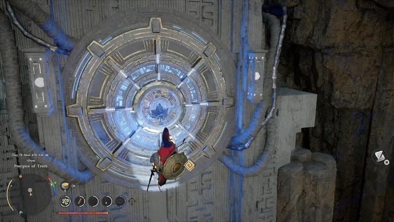 گام ششم حل پازل Precipice of Truth: رسیدن به دکمه غول پیکر