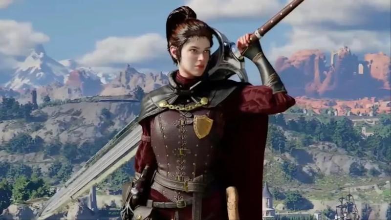 دامیان در حال دست بردن به شمشیر بزرگش در Crimson Desert پرطرفدار.