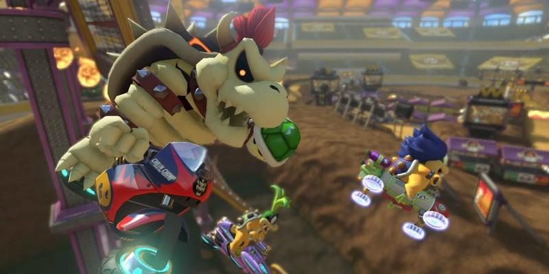 تصویری از Dry Bowser در Mario Kart 8، مرتبط با چگونگی بازگشت Dry Bowser