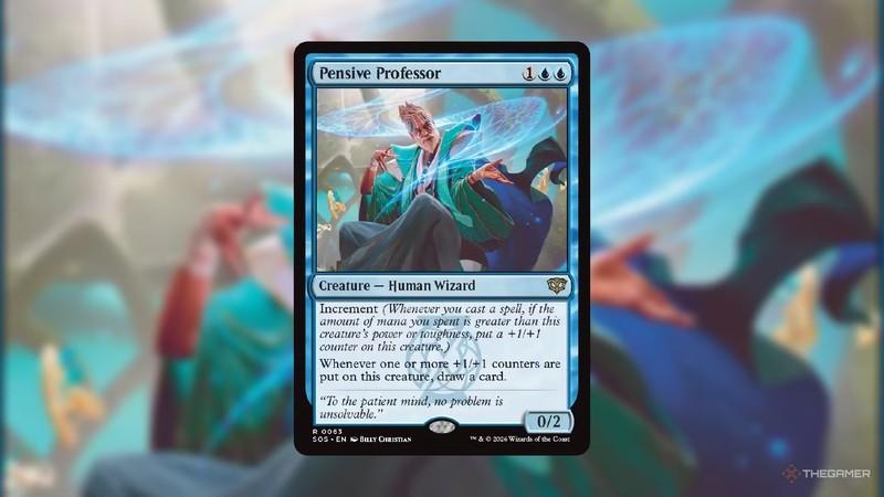 کارت Pensive Professor MTG از Secrets of Strixhaven - بهترین کارت های Strixhaven Quandrix