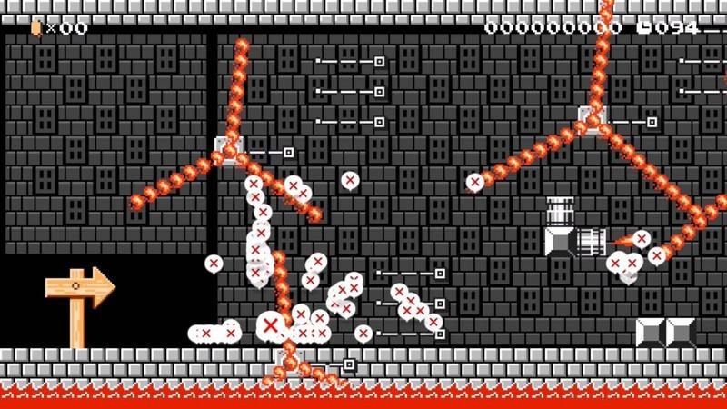 جاهایی که بازیکن ها توی چالش Bowser Jr Mario Maker 2 مُردن.